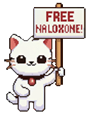 TN Scientific cat mascot β free naloxone